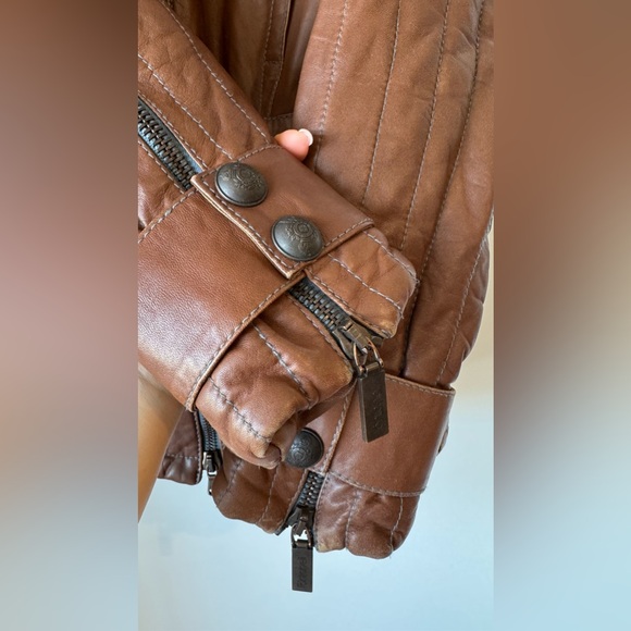 Fontanelli Leather Winter Jacket Women's Sz. Eur 38 - Picture 5 of 11